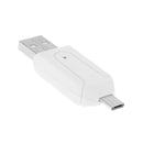 USB2.0 Micro USB OTG Card Reader for TF SD Memery Card for PC Phone (White) A