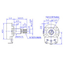 A25K / B25K OHM Audio MINI Pots Guitar Potentiometer for Electric Guitar Pack of