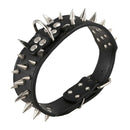 Sharp Spiked Studded PU Leather Collar for Large Dog Pet Pitbull Mastiff Du