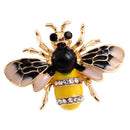 Crystals Enamel Bumble Bee Insect Animal Pin Badge Corsage Brooch Jewelry