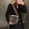 Fashion Woolen Messenger Bag Women Semicircle Wide Zip Shoulder Bags (Red)