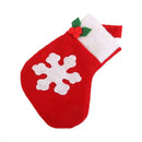 4 pcs Christmas Snowflake Stockings Tableware cover Silverware Cutlery deco