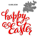 Happy Easter Text Metal Cutting Dies Stencil Scrapbooking DIY Album Stamp Paper