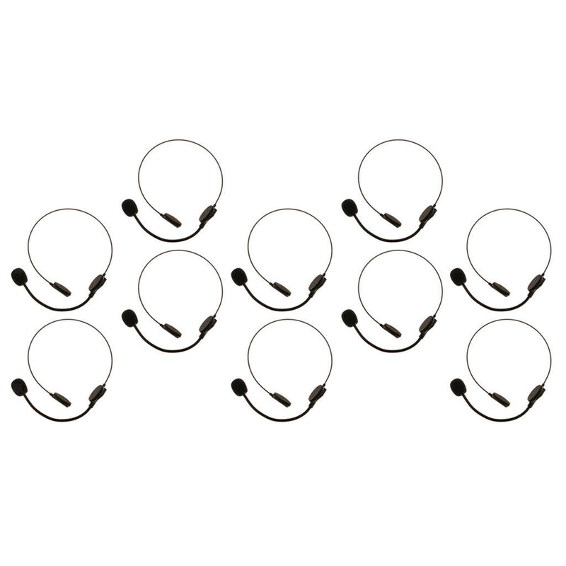 10 Pieces Novelty Black Headset Mic Microphone Toys Men Women Fancy Dress Party