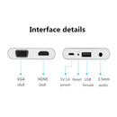 3 In 1 Usb To Hdmi Vga Video Converter Female To Female Smart Phone To Vga