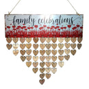 Wooden Family Celebrations Theme Calendar Board Festival Sign Hanging Decor