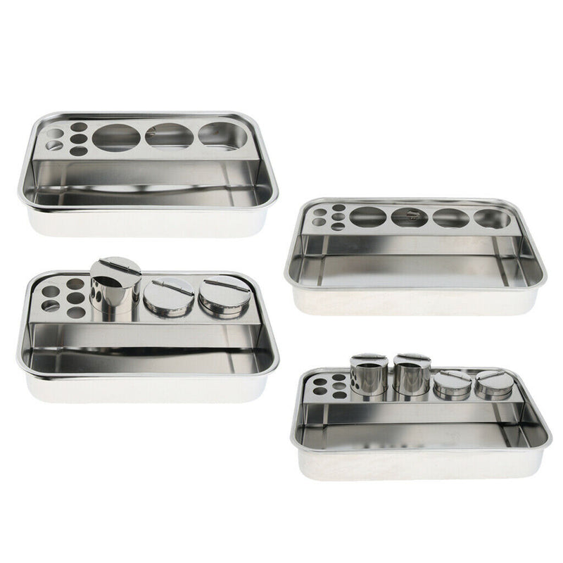 Stainless Steel Dental Instrument Tool Storage Box Sterilization Tray