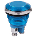 5X(16mm Flush Mounted Momentary SPST Blue Stainless Steel Round Push Butto B8E5)