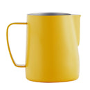 Stainless Steel Milk Frothing Jug Frother Coffee Latte Container Yellow