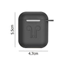 Shockproof Earphone Protective Cover Soft Silicone Case for Airpods (Black)