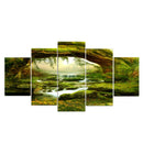 5 Panels HD Modern Art Oil Landscape Painting Canvas Print Wall Picture