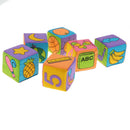 6pcs/Set Baby Soft Cloth Building Blocks Educational Toys Rattles Multicolor
