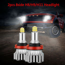 2Pcs 24Chips H8/H9/H11 LED Lamp Car Headlight Bulbs LED 360 Degree 6000K 1800 Kw