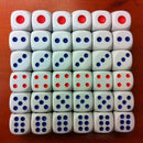 10pcs White Acrylic Round Corner Dice 6 Sided Die Portable Table Games Dice