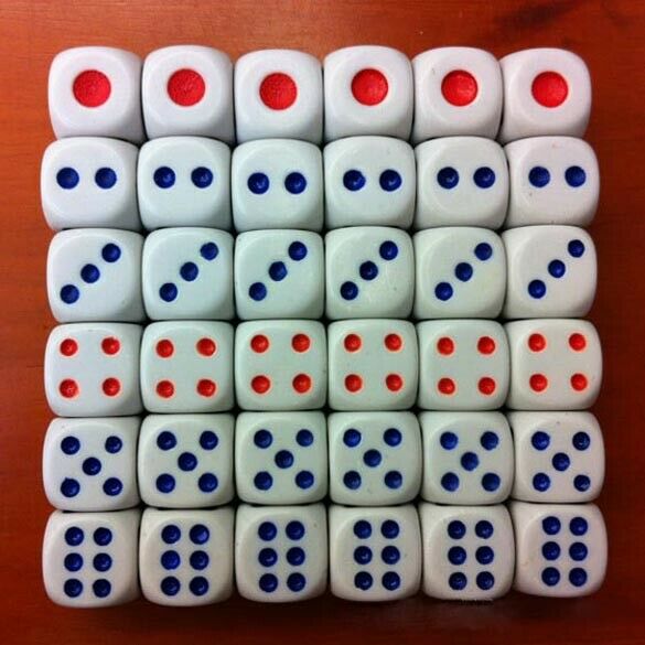10pcs White Acrylic Round Corner Dice 6 Sided Die Portable Table Games Dice