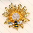 Fashion Daisy Honeybee Brooch Pin Collar Badge Corsage Jewelry Women Accesso TEU