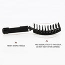 Hair Scalp Massage Comb Curly Detangle Hair Brush Hairdressing Tool (Black) A