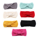 7pcs Baby Kid Winter Warm Headband Turban Wool Knitted Earmuffs Hairband
