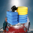 13Pcs Blue Microfiber Foam Soft Pads Waxing Buffing Polishing Foam Cleaning Pads
