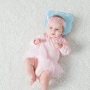 Newborn Baby Pillow Prevent Flat Head Nursing Pillow Sleep Support (Blue) A