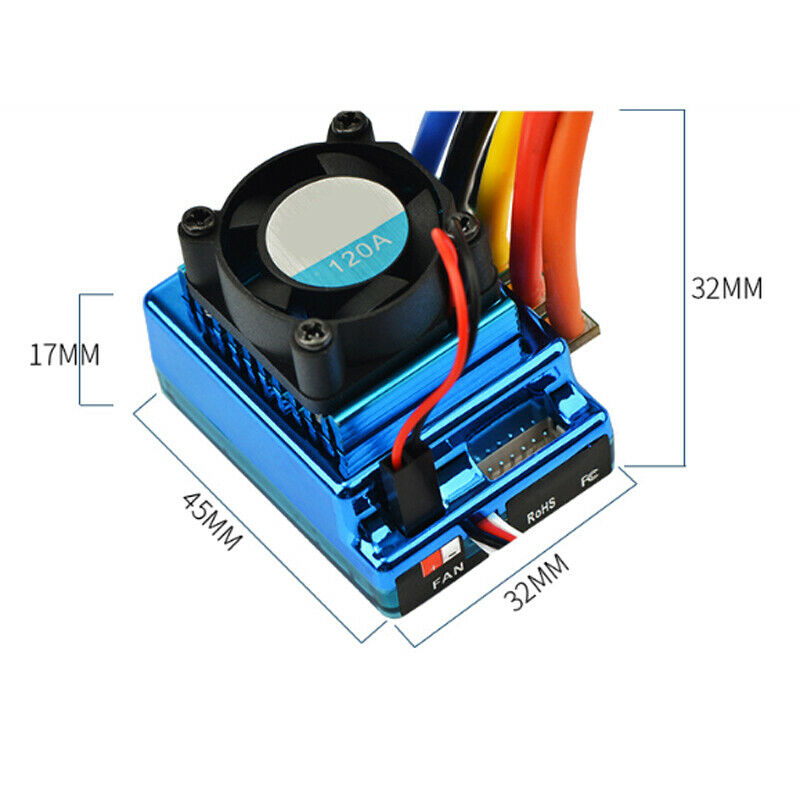 Waterproof Dust-proof Brushless ESC Electric Speed Controller for RC Car Boat