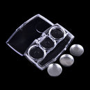 Empty 3Round Grids Eyeshadow Lipstick  Box Case Cosmetic Packing+PaletWG JC&j