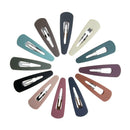 12Pcs Snap Hair Clips Set Frosted Hairpins Barrette Accessories For Girls Hollow