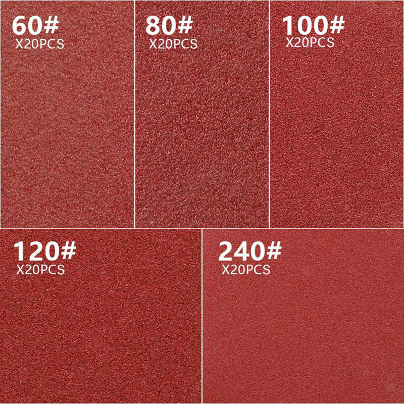 5 Inch Sanding Discs Pad Kit, 100PCS 60-240 Grit Sandpaper Sand Buffering Pad