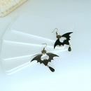 Bat Earrings Creative Gothic Earrings Female Black Leather Bats Animal Earr