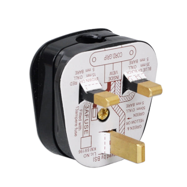 fr UK Standard 3 Pin 13A Fused AC Power Adapter Plug Power Cords 250V BS 1363 Hf