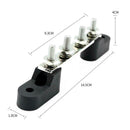 4x6mm 1/4in Studs Single Buss Bar Electrical Terminal Board 100A with Cover
