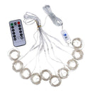LED Strip Lamp Copper Curtain Lights with Remote Control Warm White