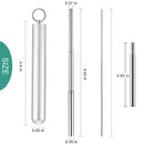 Telescopic Reusable Drinking Straws - Portable Stainless Steel Metal Straws
