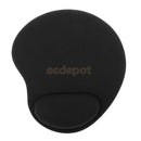 Black Foam Comfort Rubber Mouse Pad With Wrist Rest Support