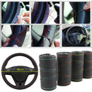 Car Auto Needle 38cm Universal Real Leather DIY Steering Wheel Protection Cover