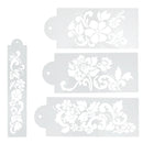 4pcs Cake Stencil Flower & Leaf Cake Decorating Tools Fondant Molds