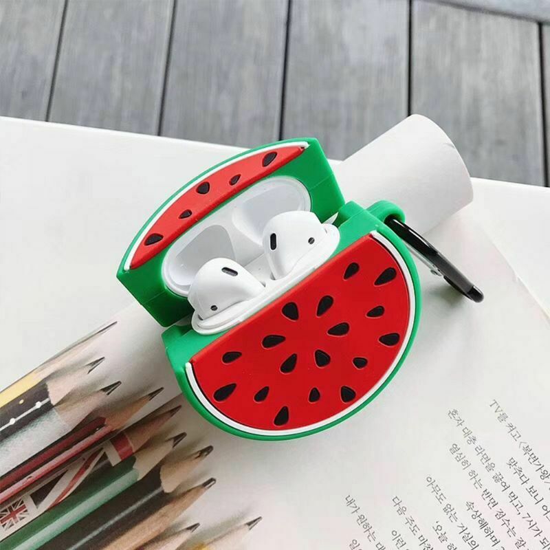 Small Watermelon Pattern Silicone Protective Case Shockproof Cover for Airpods