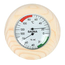 5.7" Round Digital Sauna Wooden Hygrothermograph Thermometer and Hygrometer