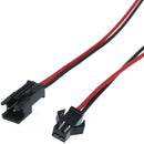 15cm 10Pcs long JST SM 2pins plug male to female wire connector BX