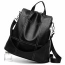 Women Backpack Purse Waterproof Pu Leather Anti-Theft Rucksack Fashion Scho B4R7