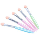 5 Pcs Plastic Handle Eye Eyeshadow Sponge Brushes Applicators V9A1
