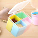 4 in 1 Spice Jar Condiment Storage Seasoning Bottle Container Box Newest Useful