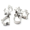 5Pcs/set Christmas Cookie Cutter Stainless Steel Cut Candy Mold Cooking Tool Ew