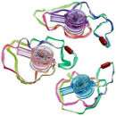 Flashing Whistle  Colour Lanyard LED Light Up Fun In the Dark Party Rave H1 I5T3