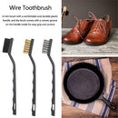 3pcs Mini Wire Brush Set Cleaning Steel Brass Brushes Rust Weels Scrub 170mm
