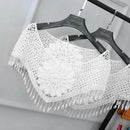 Crochet Hollow Lace Tassels Cape Shopping Women Shawl Knit Cloak Travel Fashion