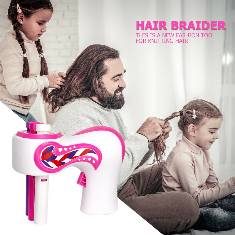 DIY Hairstyle Twist Roller Electric Tool Automatic Hair Braider for Women Girls