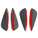 4Pcs Car Driving Air Drag/Pressure Reduce Abs Carbon Fiber Rear Bumper Fins Z1M2