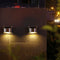 2pcs Warm White 4 LED Solar Lights Waterproof  Wall Stair Lamp for Security