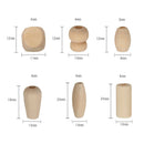 120 Assorted Natural Oval Wood Beads Wooden Loose Spacer Beads Unfinished for